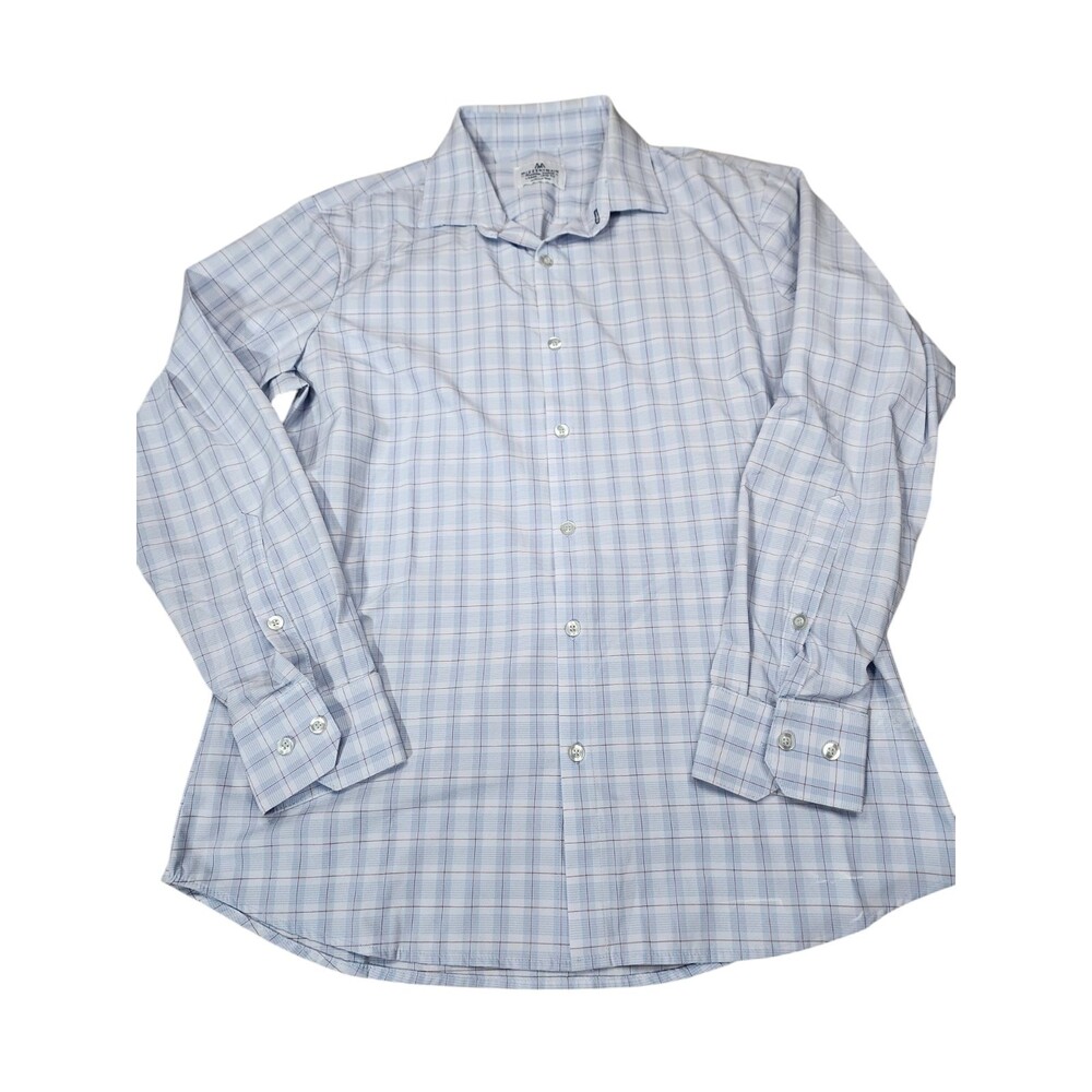 Mizzen+Main Mens‎ L Trim Fit Button Front Dress Shirt